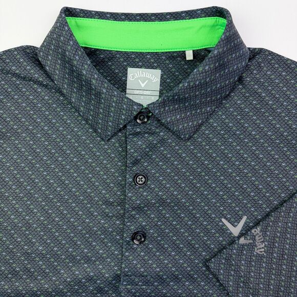 Callaway Other - Callaway Gray Geometric Opti Dri Golf Polo Large